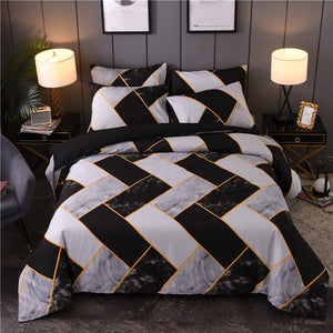 Mono Geometric Duvet Cover and Bedding Set