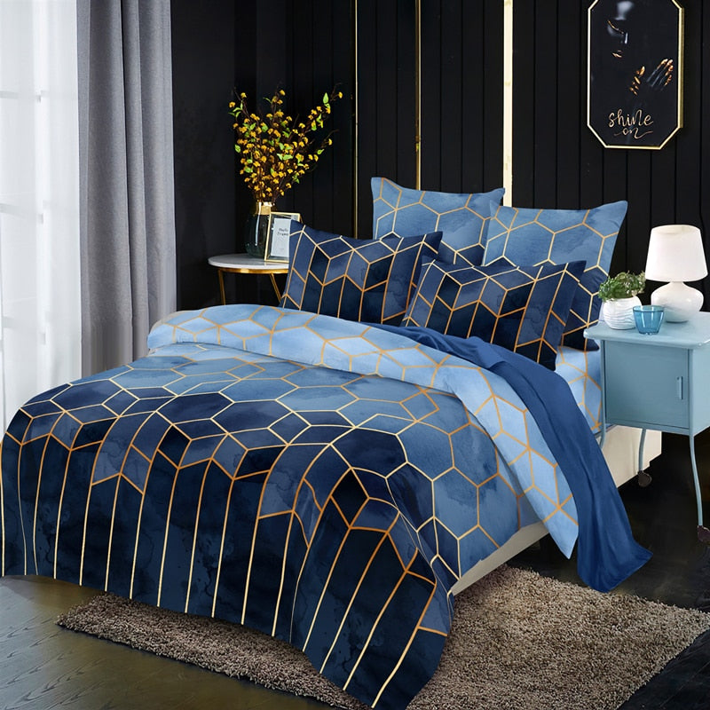 Nordic Modern Marble Duvet Cover and Bedding Set – cazeure