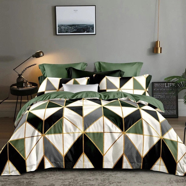 Geometric Deluxe Duvet Cover & Bedding Set