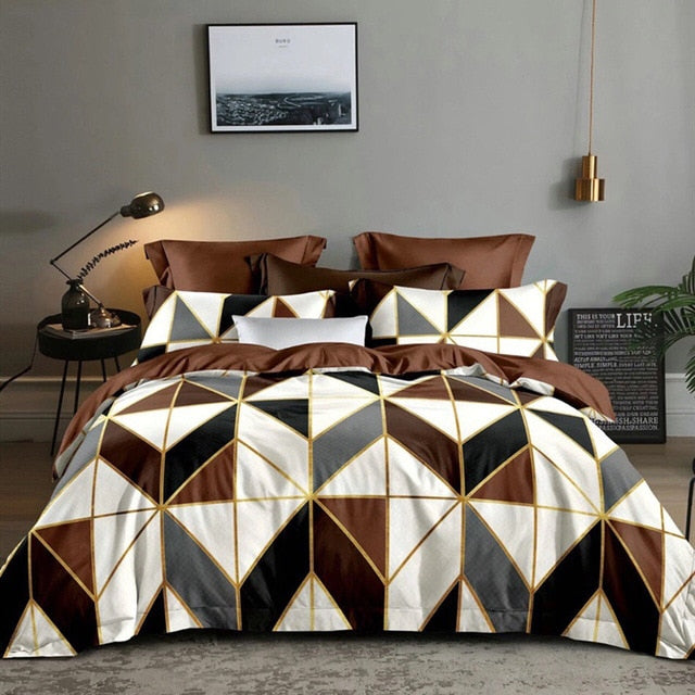 Geometric Deluxe Duvet Cover & Bedding Set